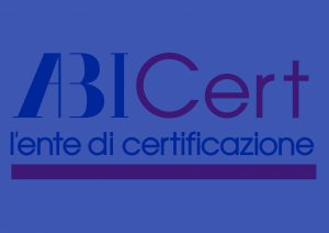 logo abicert, blu